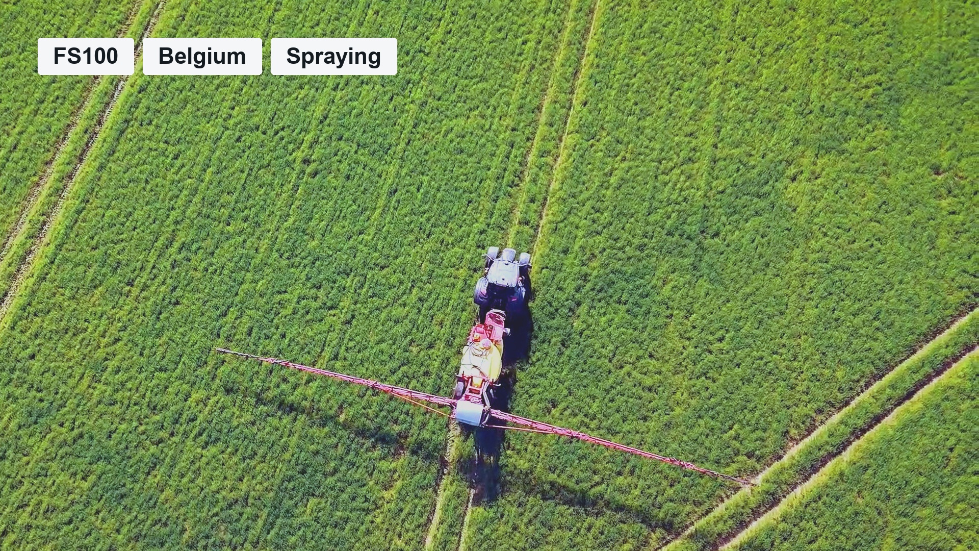 FS100 Spraying Guidance in Belgian Grassland