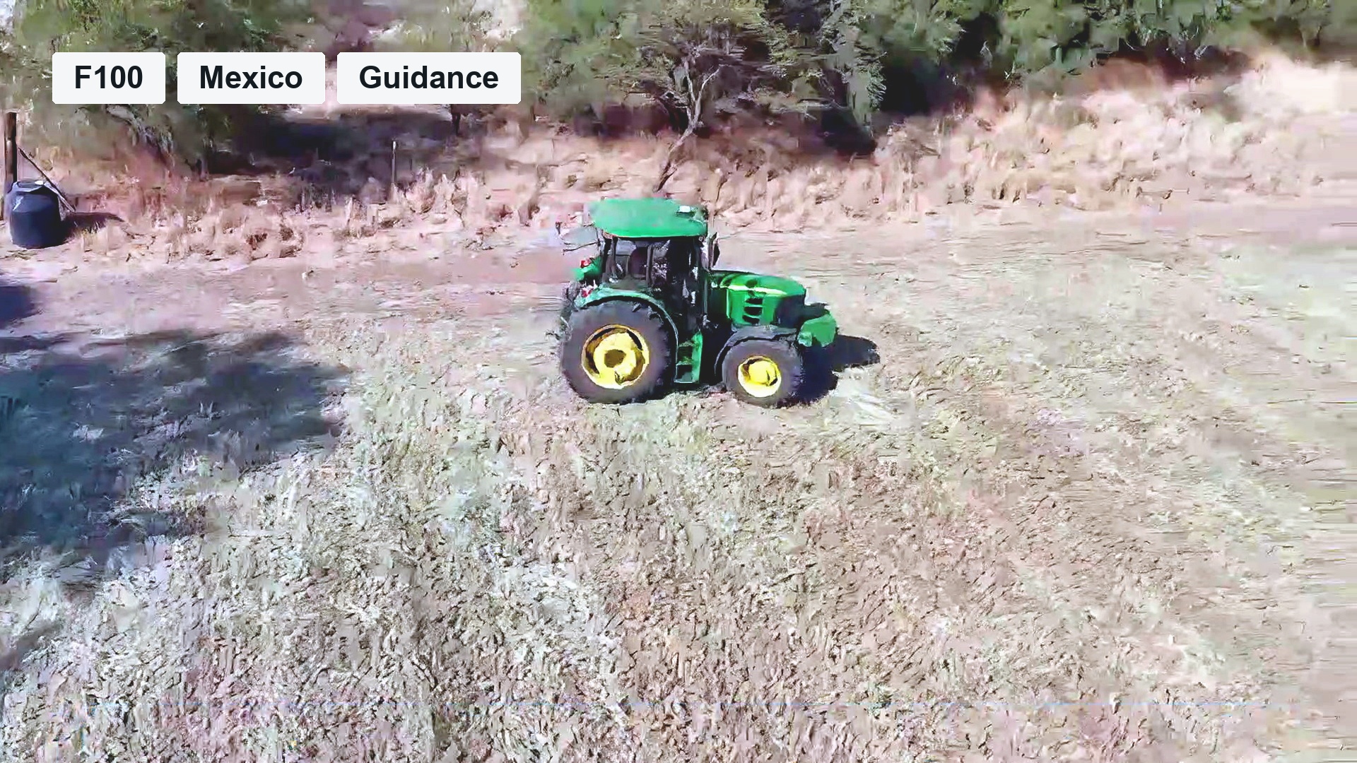 F100 John Deere Straight-Line Guidance in Mexico